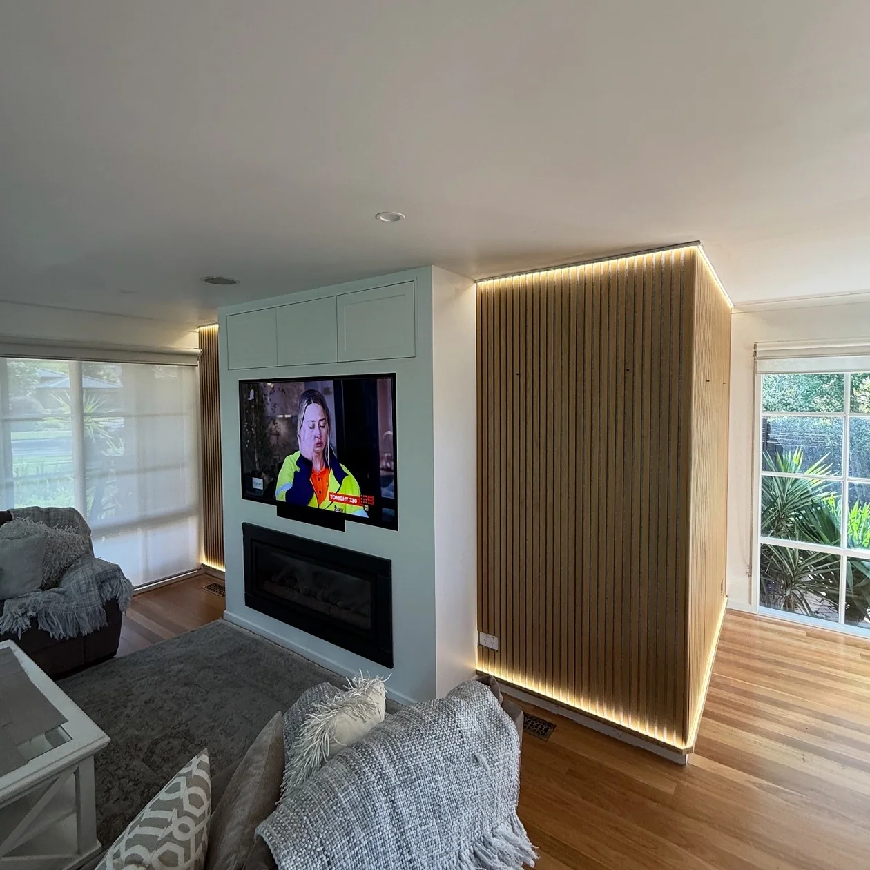 Open plan living area in a south east Melbourne home