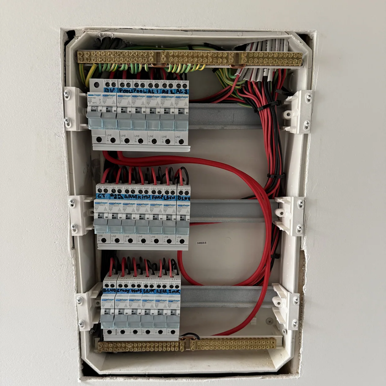 Switchboard circuits ready for an additional dedicated circuit